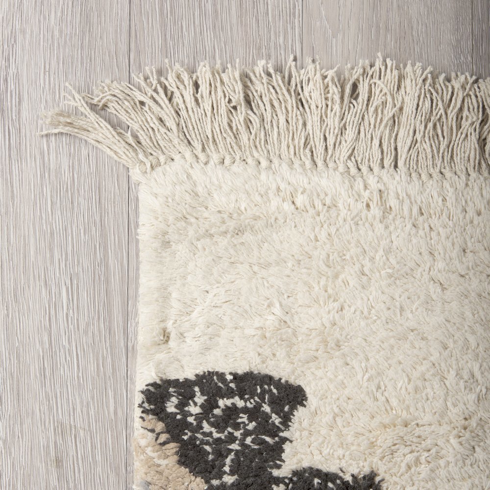 Carla 5x8 Earthy Neutrals Patterned Cotton Area Rug. Picture 2