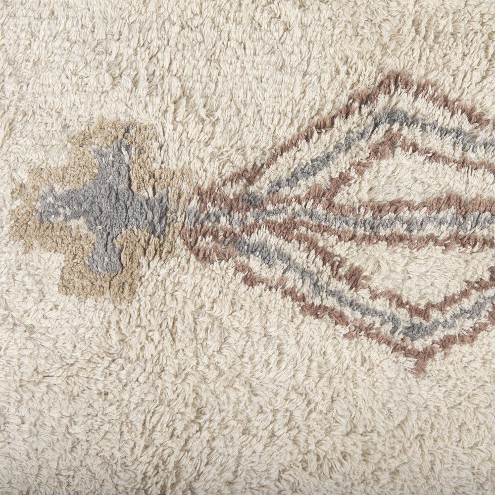 Carla 5x8 Earthy Neutrals Patterned Cotton Area Rug. Picture 4
