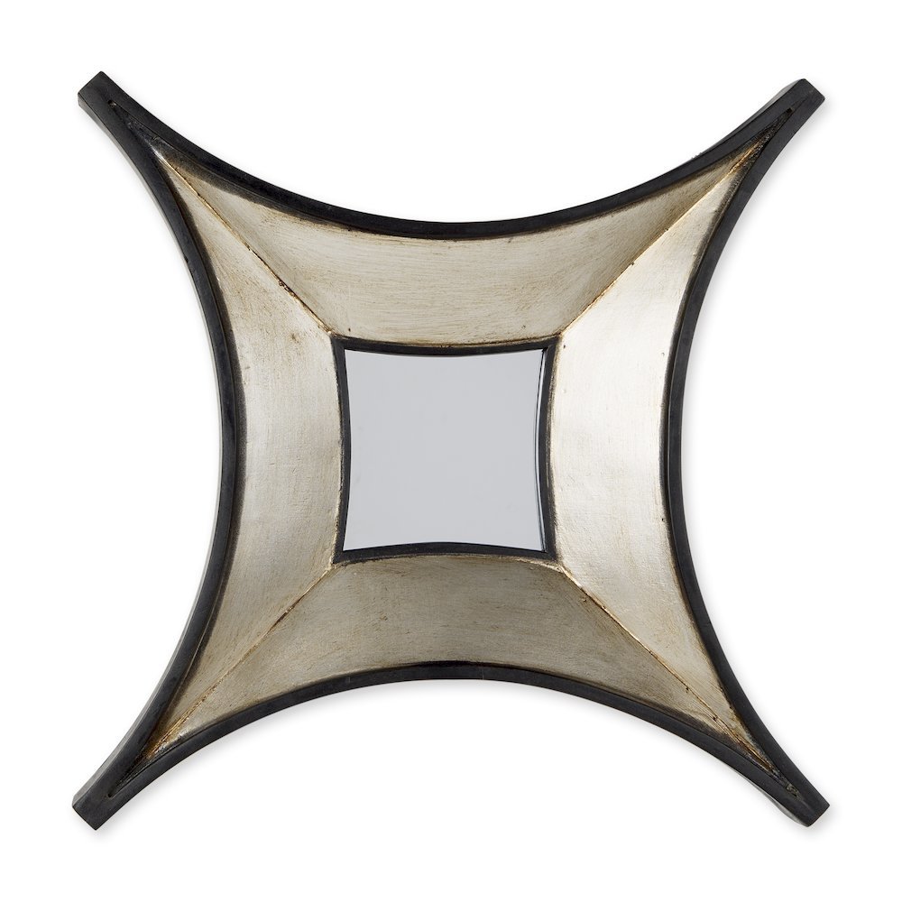 Ovallas 17L x 17H Star Champagne Wood Frame Mirror. Picture 1