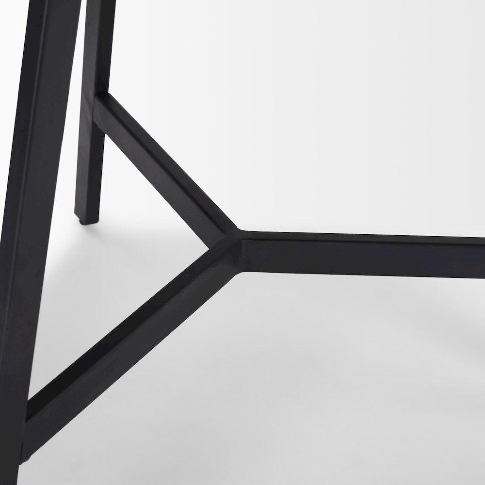 Todd Dark Brown Wood W/ Metal Legs Side Table. Picture 5