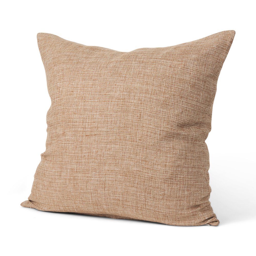 Jacklyn Brown Linen Square Decorative Pillow Cover. Picture 1