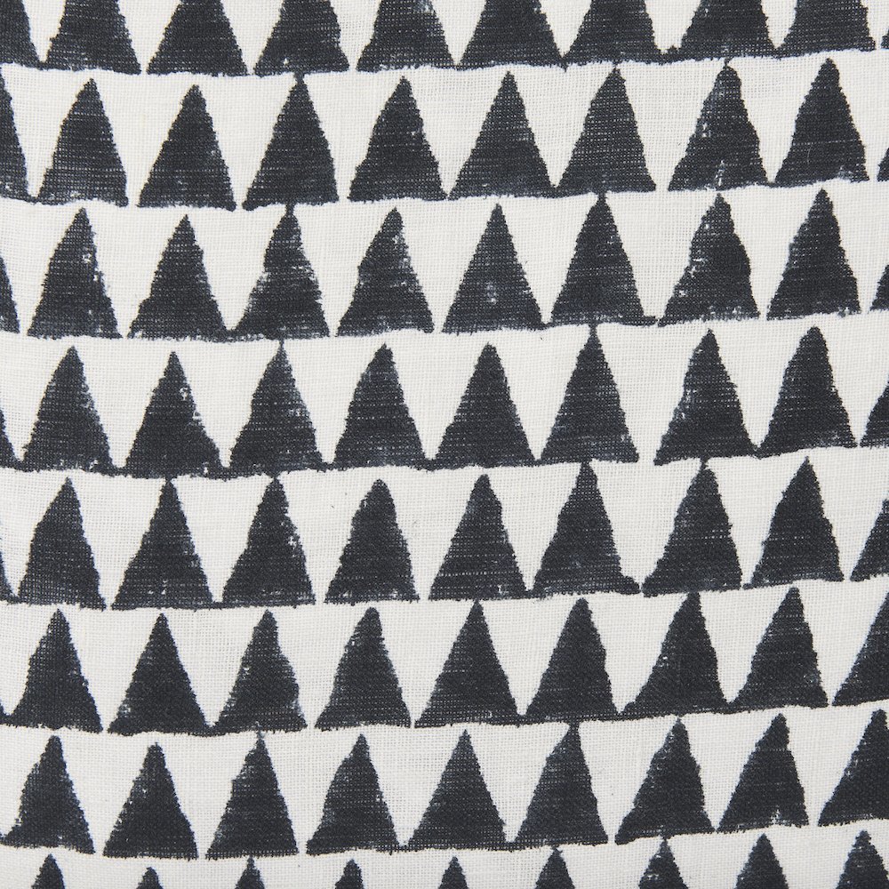 Jolie Cream w/ Black Print Linen Square Decorative Pillow  Cover. Picture 5