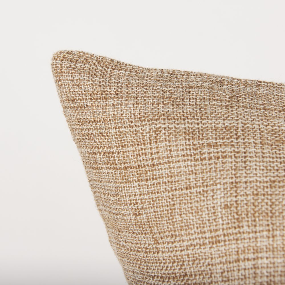 Jacklyn Brown Linen Square Decorative Pillow Cover. Picture 5