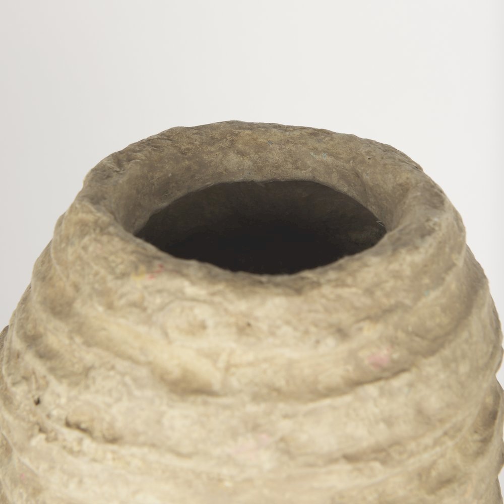 Kamli Large Beige Paper Mache Vase. Picture 4