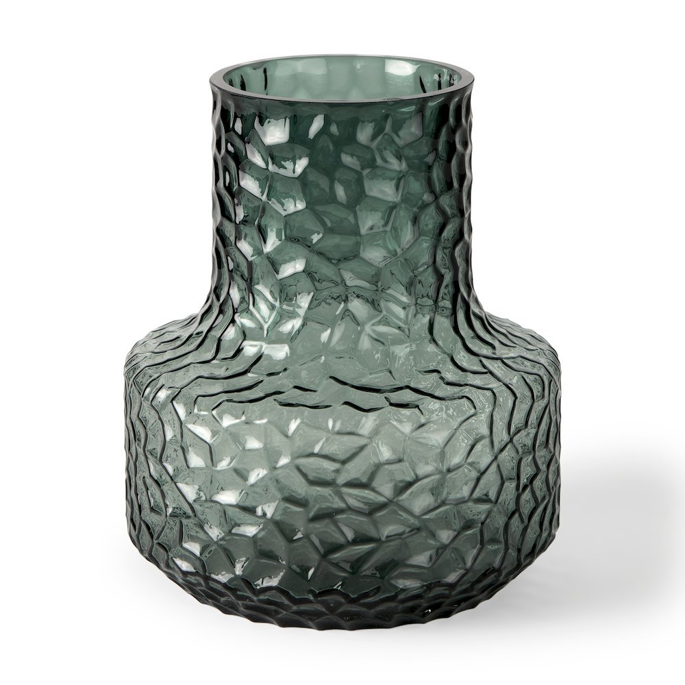 Jolene Short Green Glass Vase. Picture 1