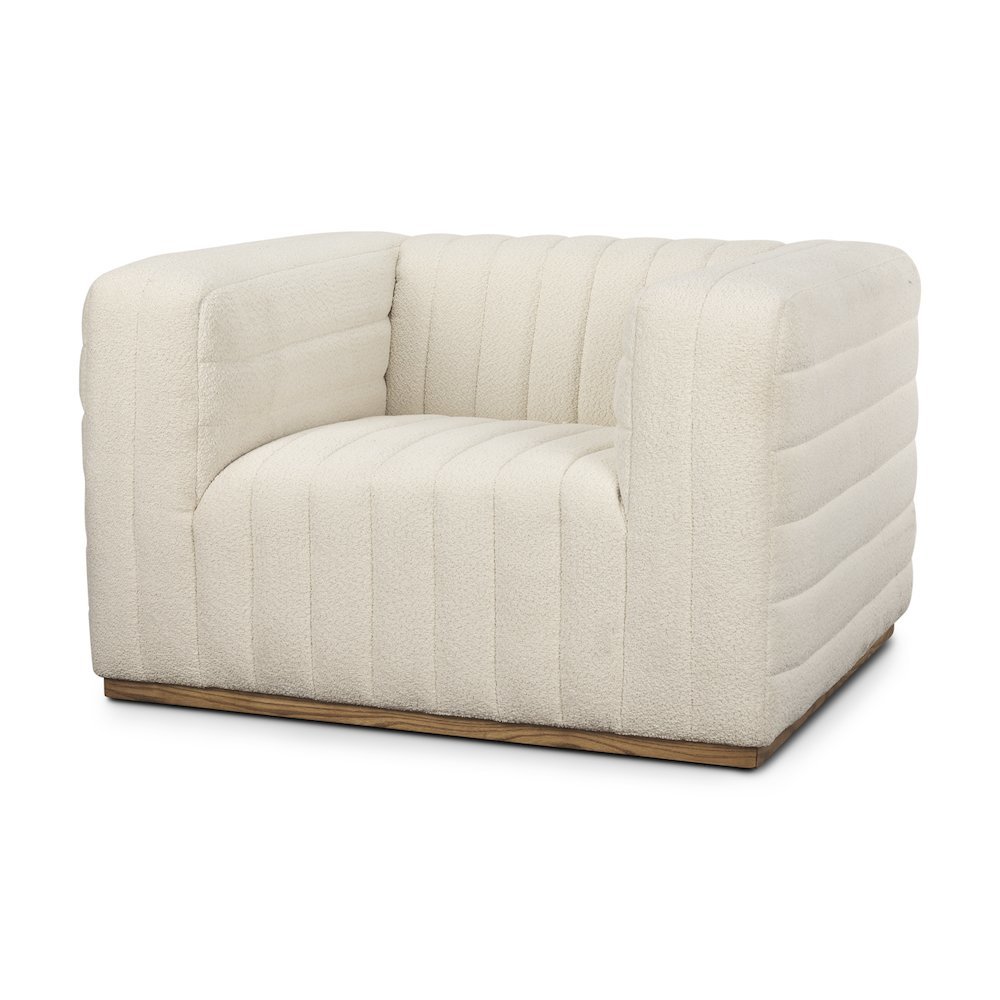 Ricciardo Cream Boucle Upholstered Arm Chair. Picture 1