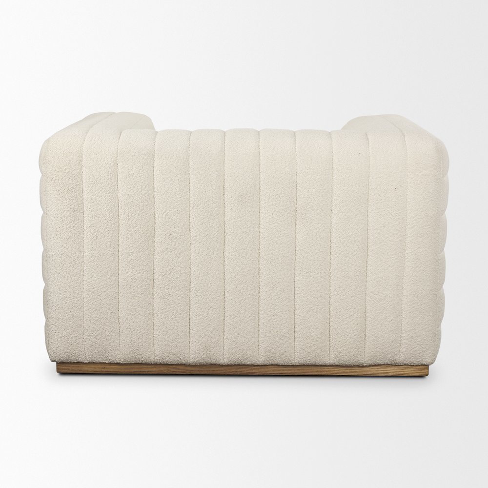 Ricciardo Cream Boucle Upholstered Arm Chair. Picture 3