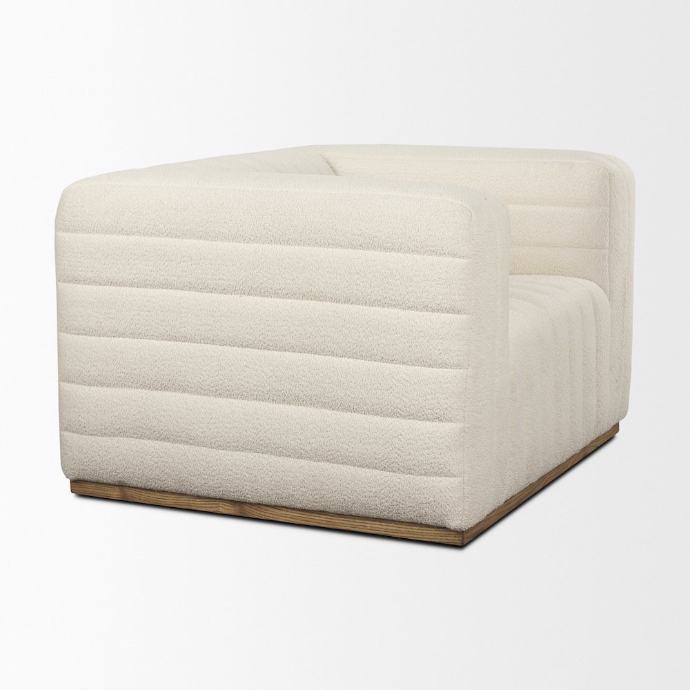 Ricciardo Cream Boucle Upholstered Arm Chair. Picture 4