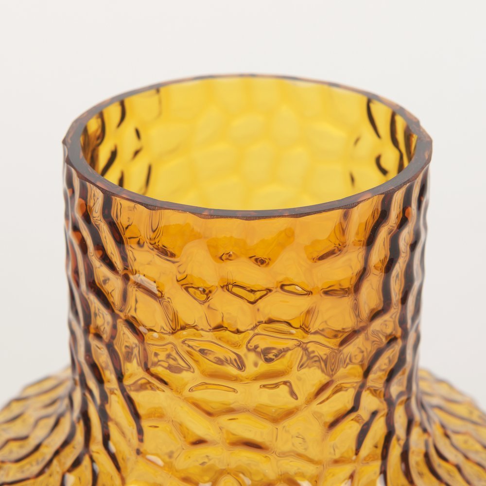 Jolene Short Amber Glass Vase. Picture 4