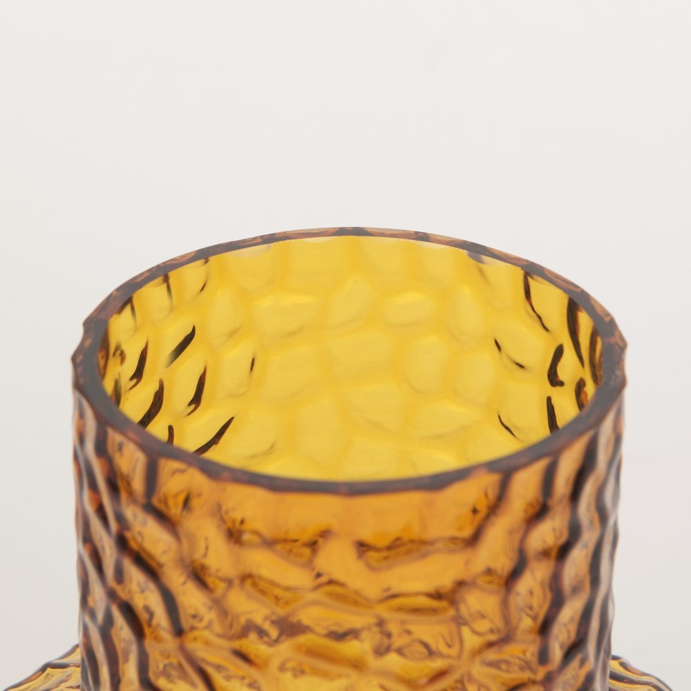Jolene Short Amber Glass Vase. Picture 5