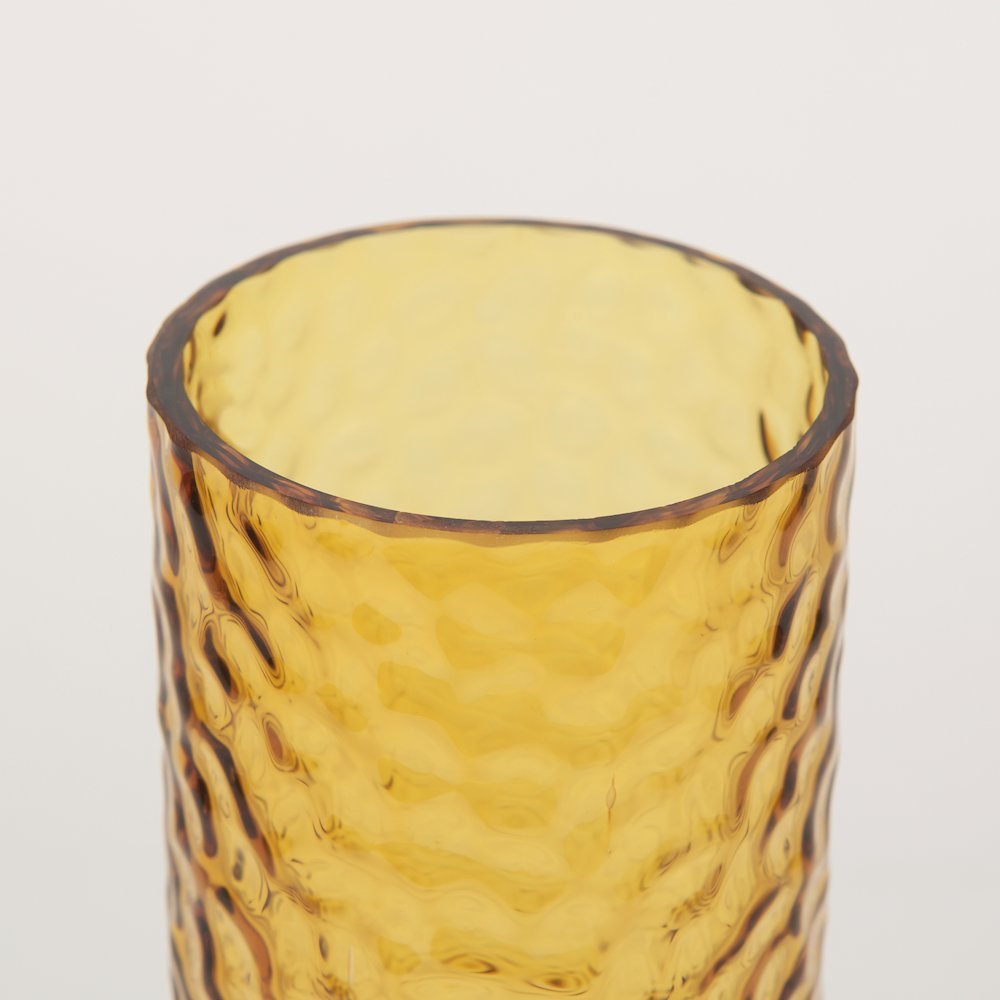 Jolene Tall  Amber Glass Vase. Picture 3