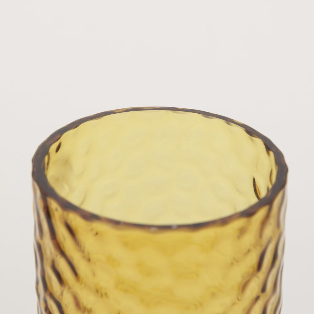Jolene Tall  Amber Glass Vase. Picture 4