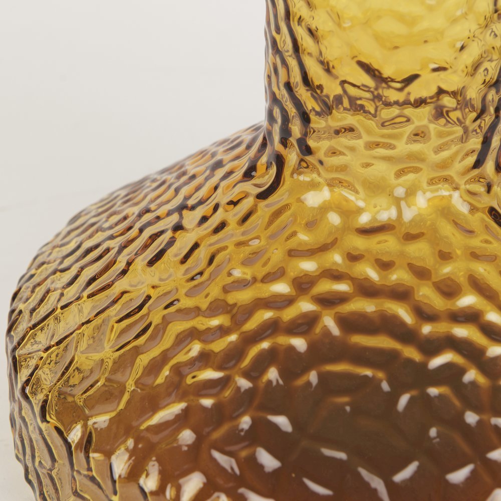 Jolene Tall  Amber Glass Vase. Picture 5