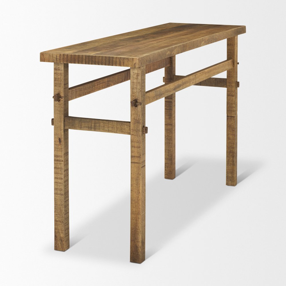 Rosie Small Brown Wood Console Table. Picture 3