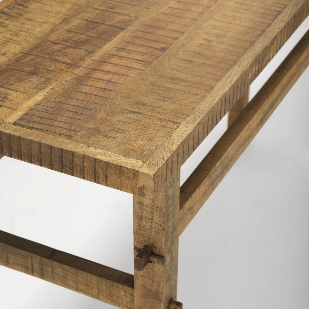 Rosie Small Brown Wood Console Table. Picture 4
