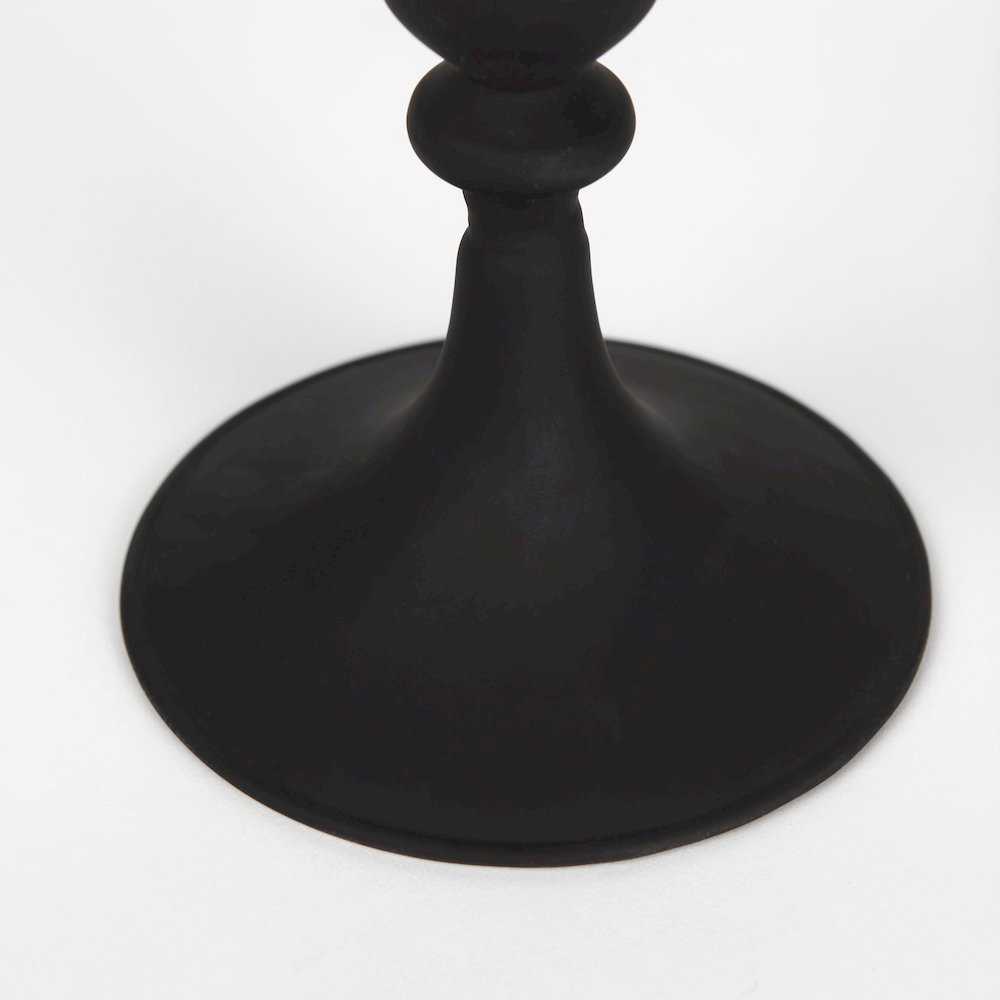 Haute Small Matte Black Blown Glass Candlestick. Picture 4