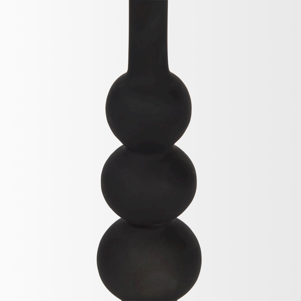 Haute Large Matte Black Blown Glass Candlestick. Picture 3