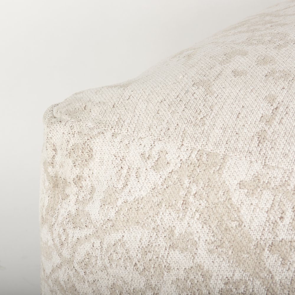 Khloe Large Cream Pouf. Picture 4
