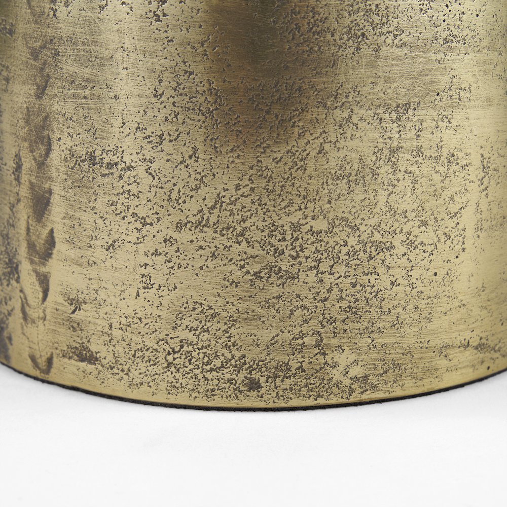 Quonset Short Brass Finished Aluminum Metal Ornament. Picture 4