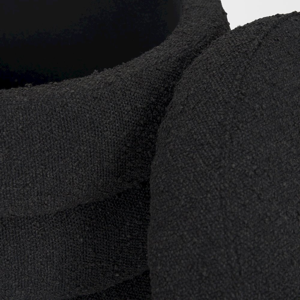 Elise Black Boucle Upholstered Storage Ottoman. Picture 4