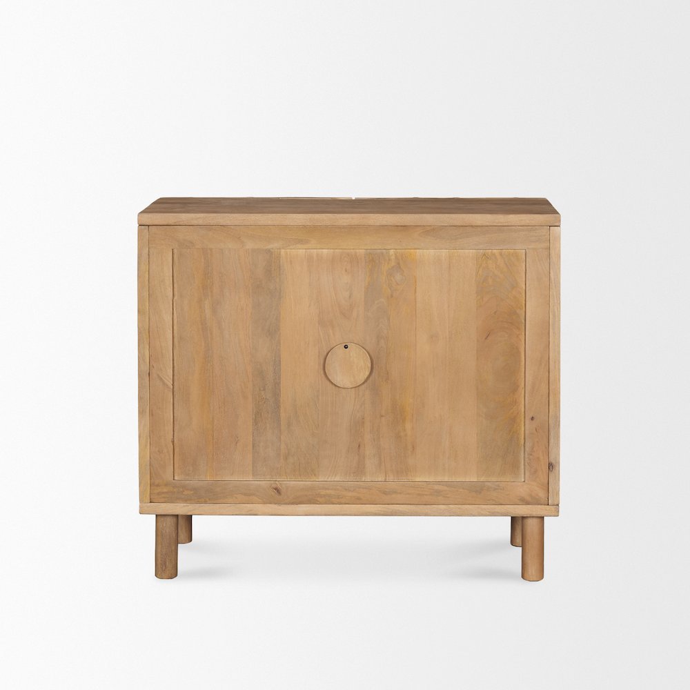 Heera Light Brown Diamond Motif w/ Shelf Accent Cabinet. Picture 3