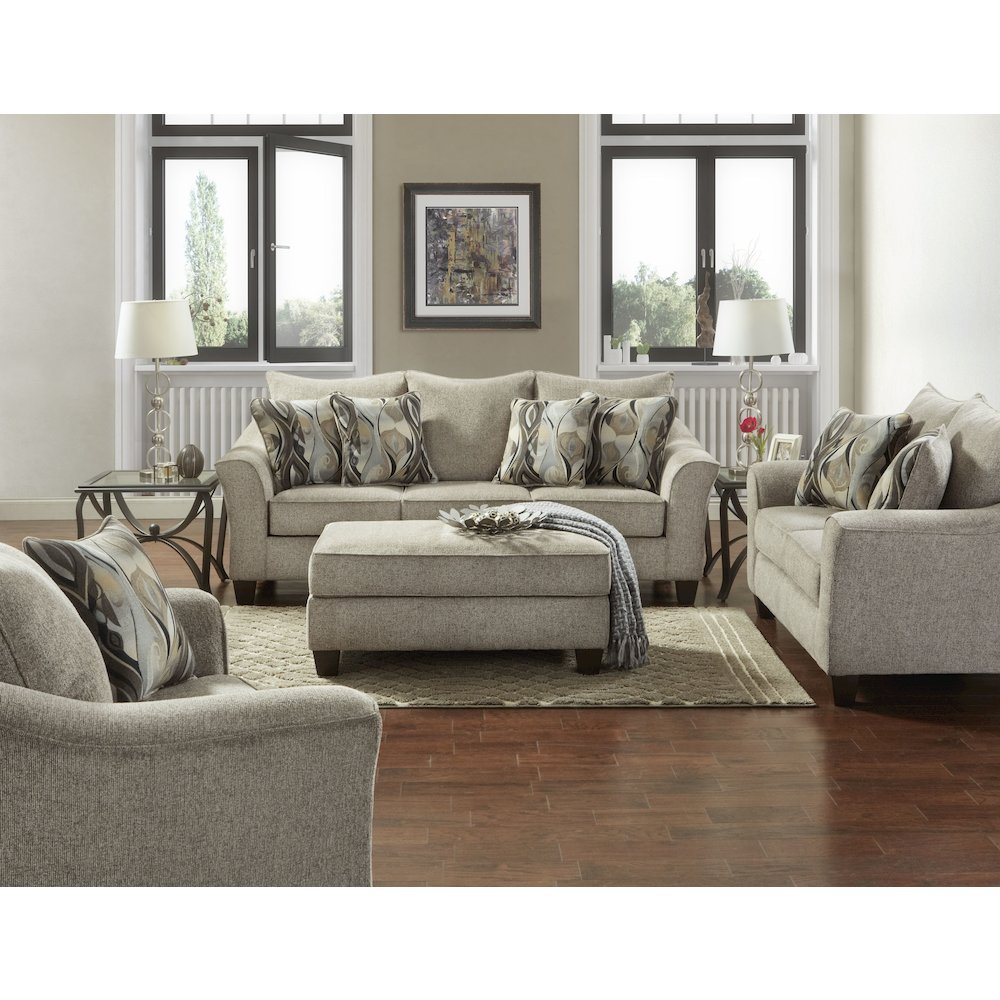 Camero Platinum Fabric 4-Piece Living Room Set. Picture 2