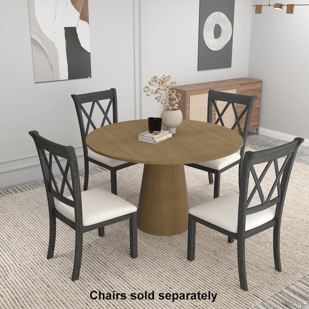 Rocco 48" Pedestal Dining Table. Picture 4