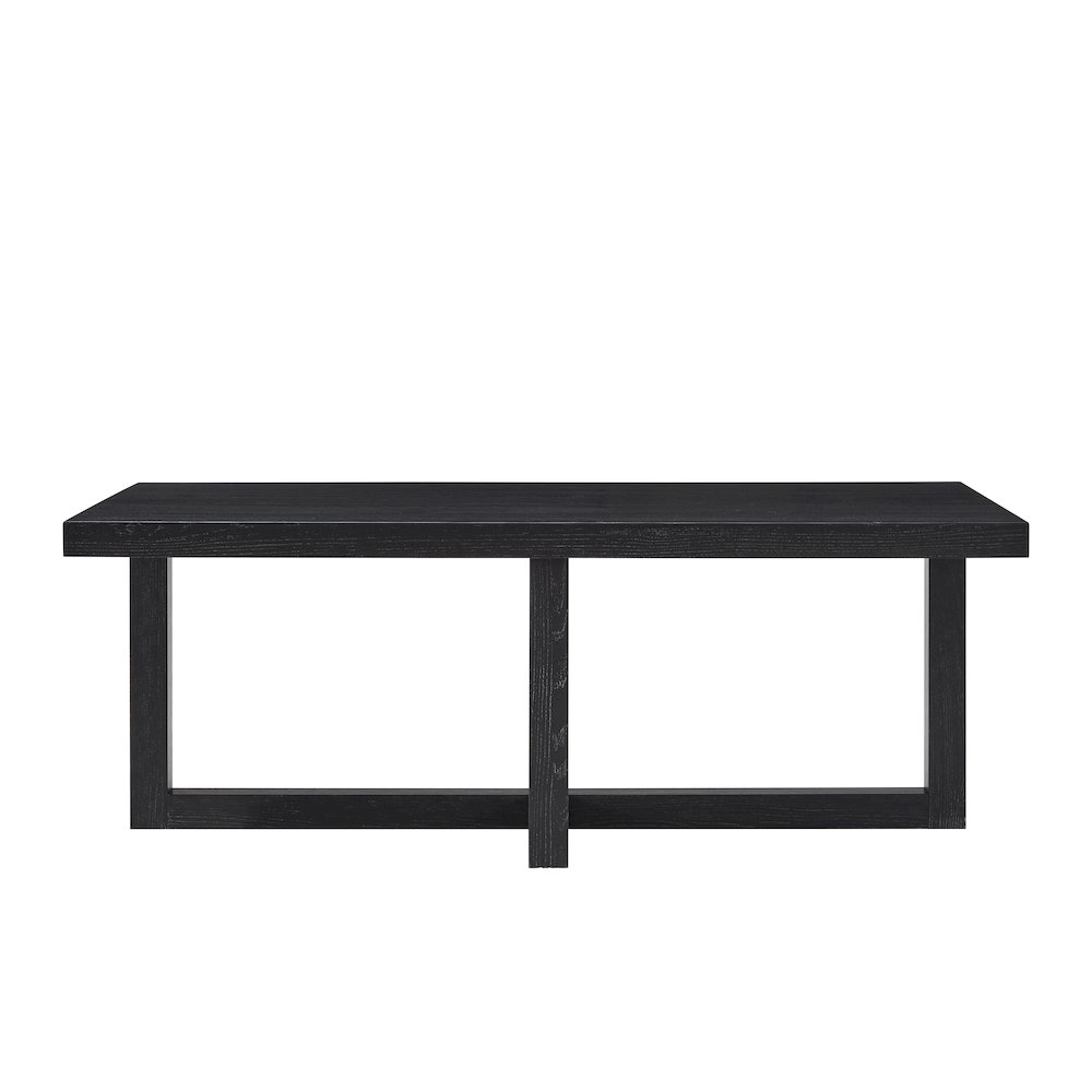 Luno 3-Piece Coffee Table Set, Coffee Table and Two End Tables, Black. Picture 13