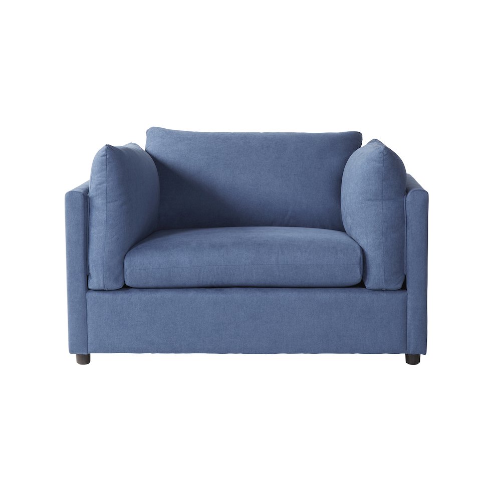 Enda Oversized Living Room Pillow Back Cuddler Arm Chair, Image Navy. Picture 1