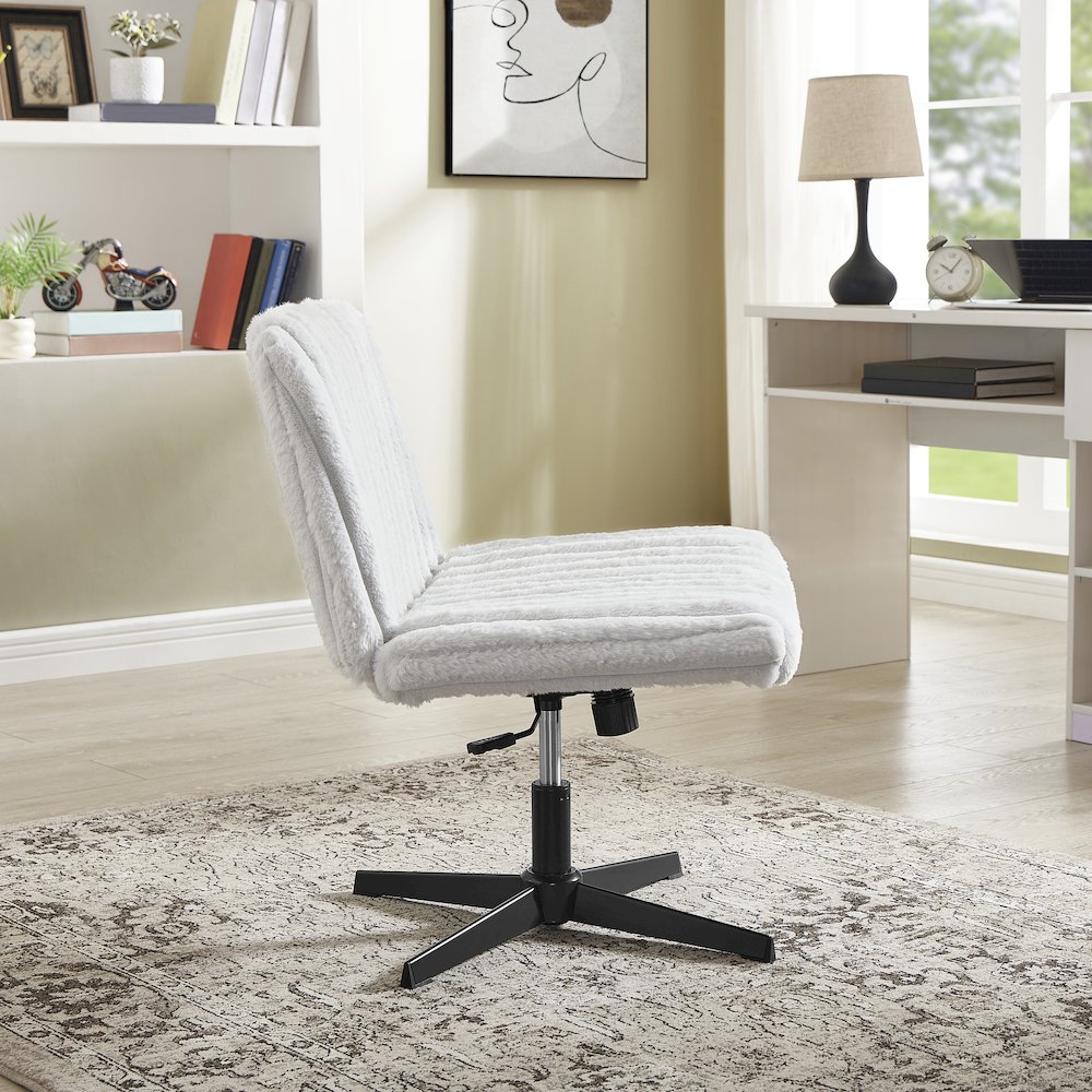Blynn Adjustable Swivel Criss Cross Chair, Office Chair Vanity Chair. Picture 4