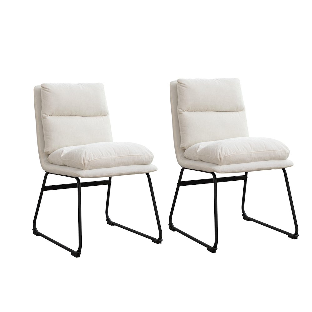Milos Upholstered Dining Chairs, Set of 2. Picture 1
