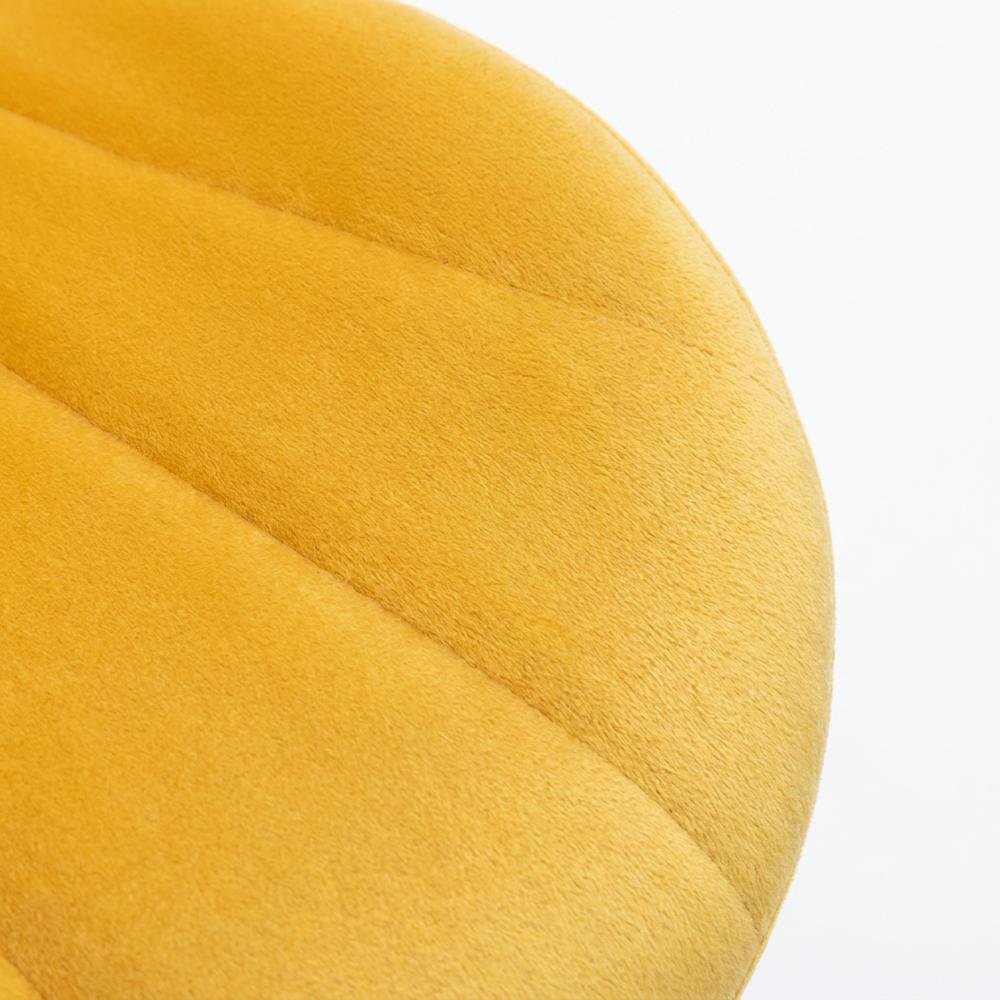 Yellow Upholstered Adjustable Swivel Barstool Set with Cushioned Seats. Picture 8