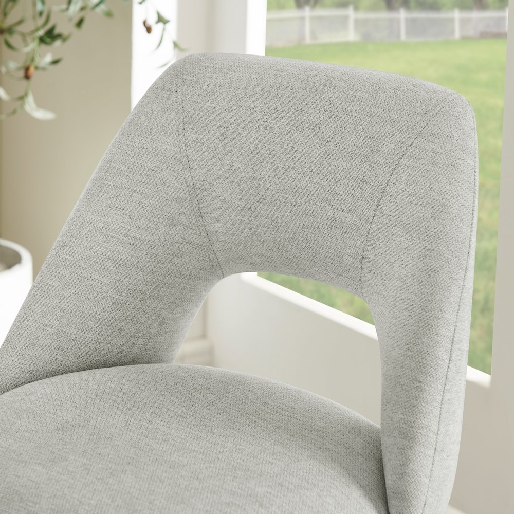 Nuvia Contemporary Adjustable Barstool with Upholstered Swivel Seats, Set of 2. Picture 7