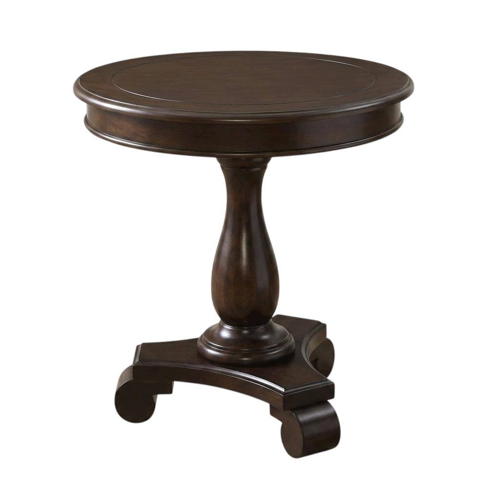 Espresso, Pedestal Table, Pedestal Base, Quality Build. Picture 1