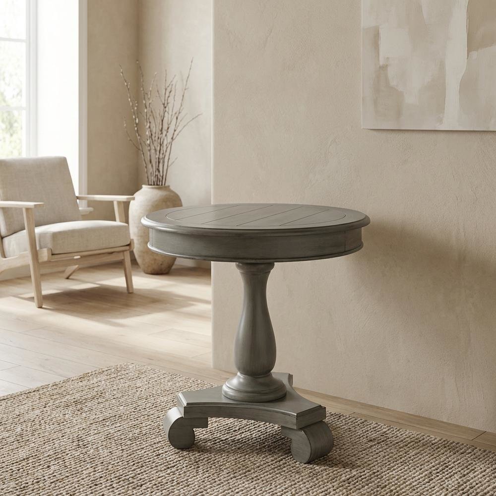 Grey, Pedestal Table, Pedestal Base, Quality Build. Picture 2