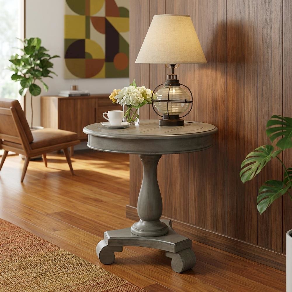 Grey, Pedestal Table, Pedestal Base, Quality Build. Picture 3