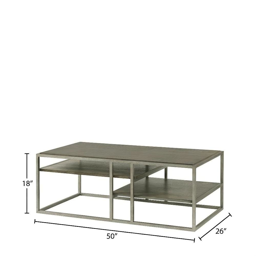 3-Piece Metal Frame Living Room Table Set with Wood Tops and Durable Design. Picture 4