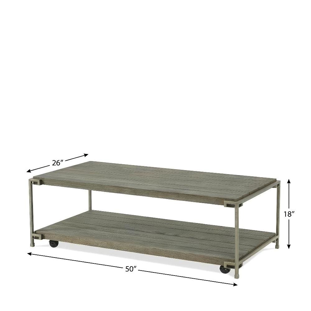 Aged Graphite 3-Piece Wood Living Room Table Set with Coffee and End Tables. Picture 4