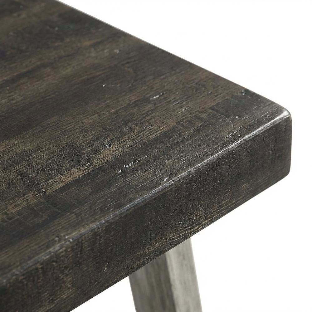 Brown, Side Table, Open Shelf, Quality Build, Durable Wood Frame. Picture 5