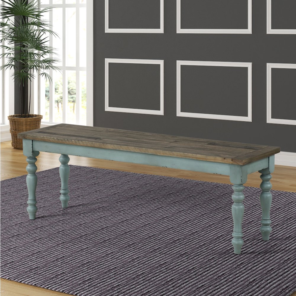 Prato 6-Piece Dining Table Set with Cross Back Chairs and Dining Bench. Picture 6