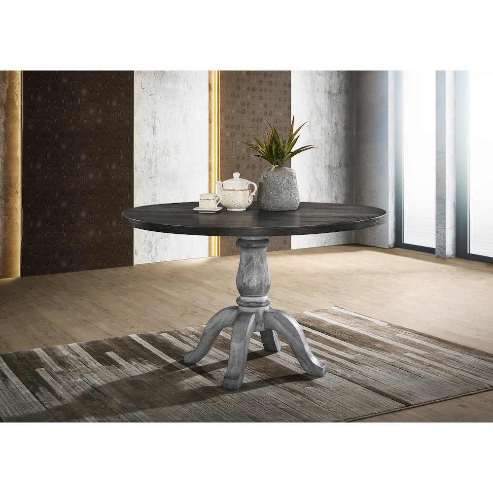 Iris Weathered White Wood 5-Pc Dining Set. Picture 3