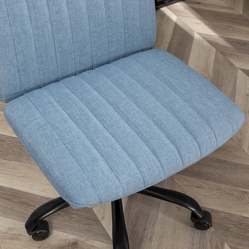 Masar Fabric Swivel Office Chair, Blue. Picture 9