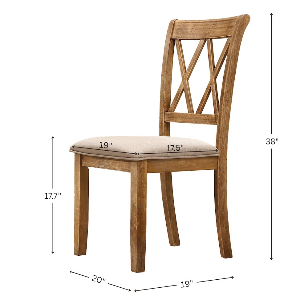 Windvale Fabric Upholstered Dining Chair Set of 2. Picture 5