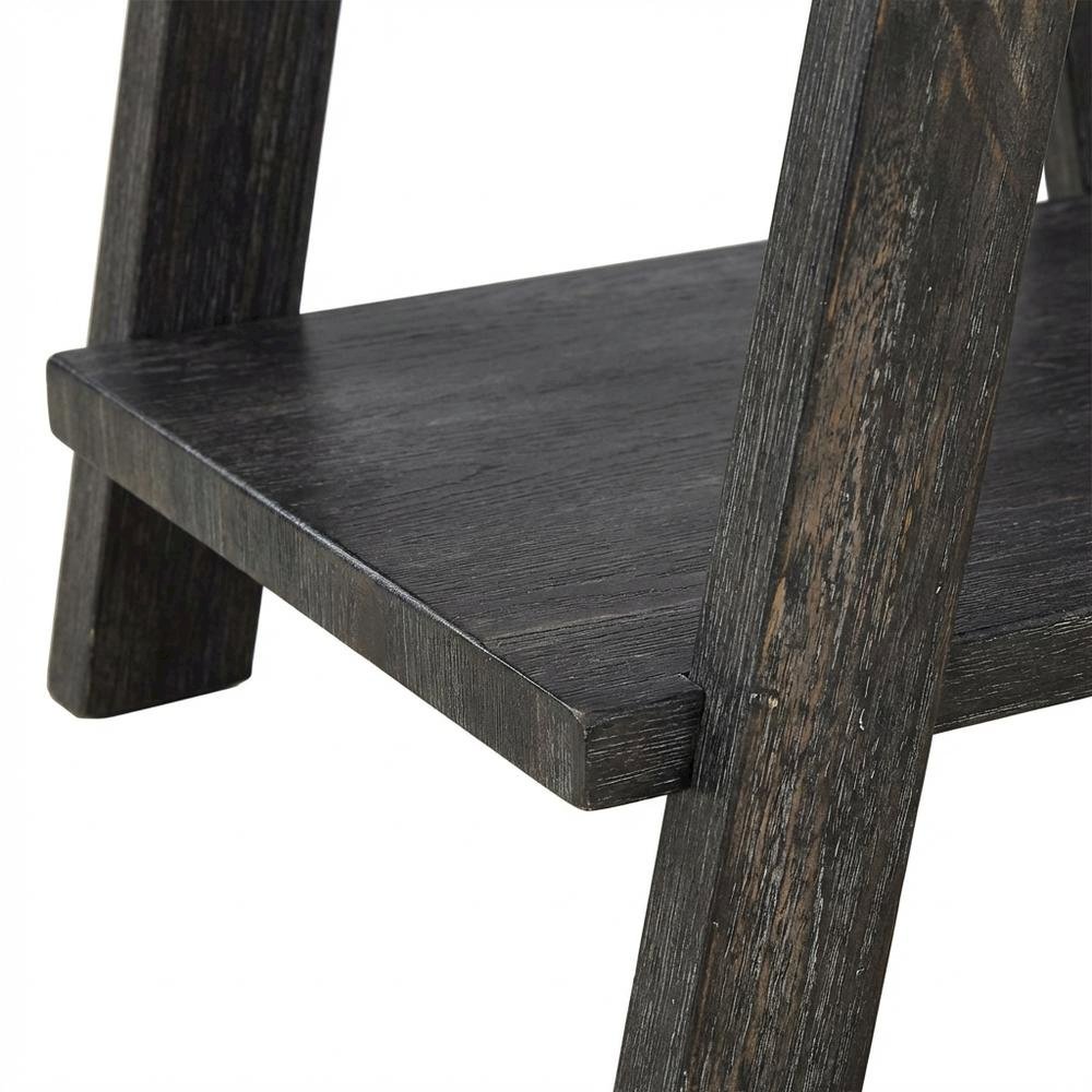 Charcoal, End Side Table, Open Shelf, Quality Build. Picture 5