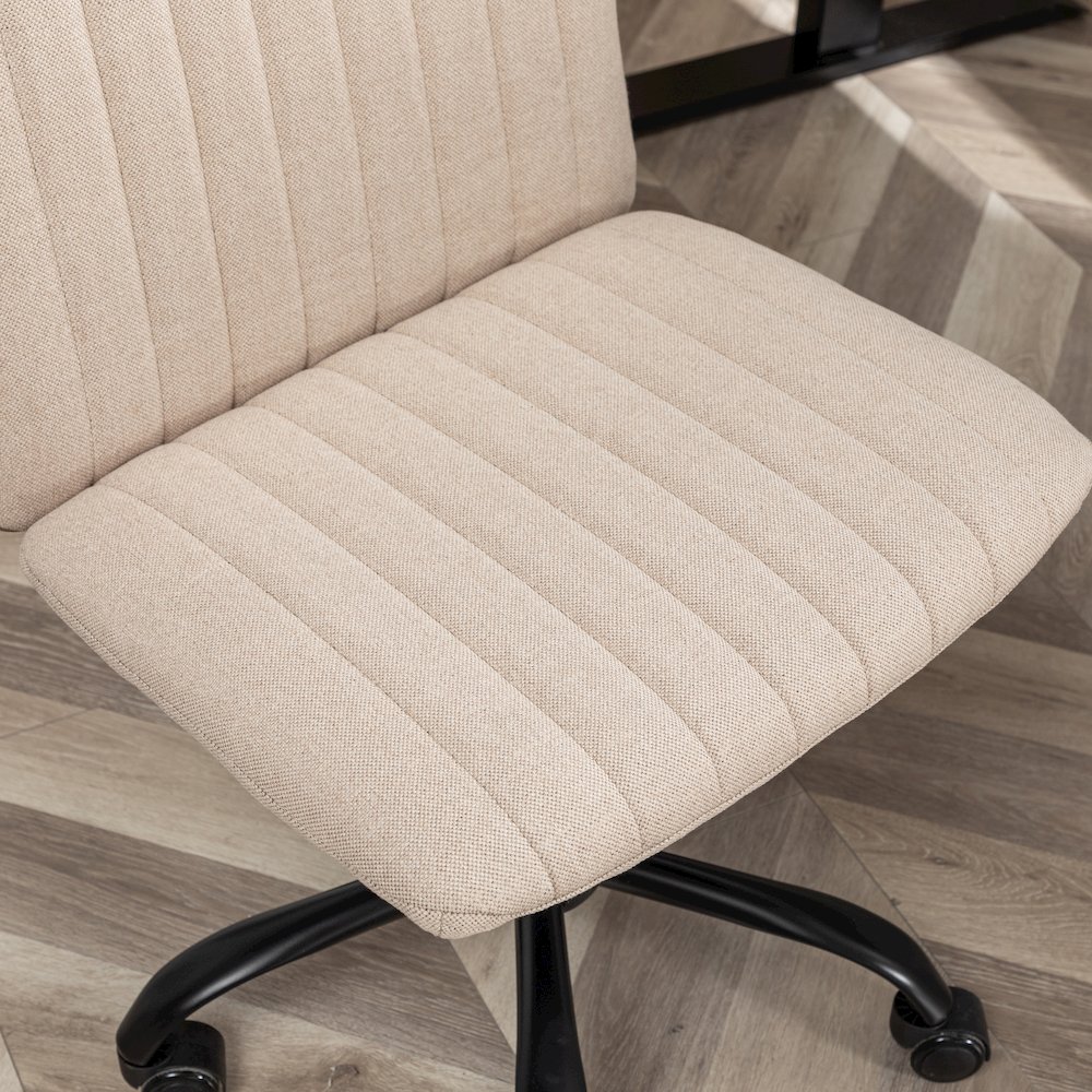 Masar Fabric Swivel Office Chair, Beige. Picture 13