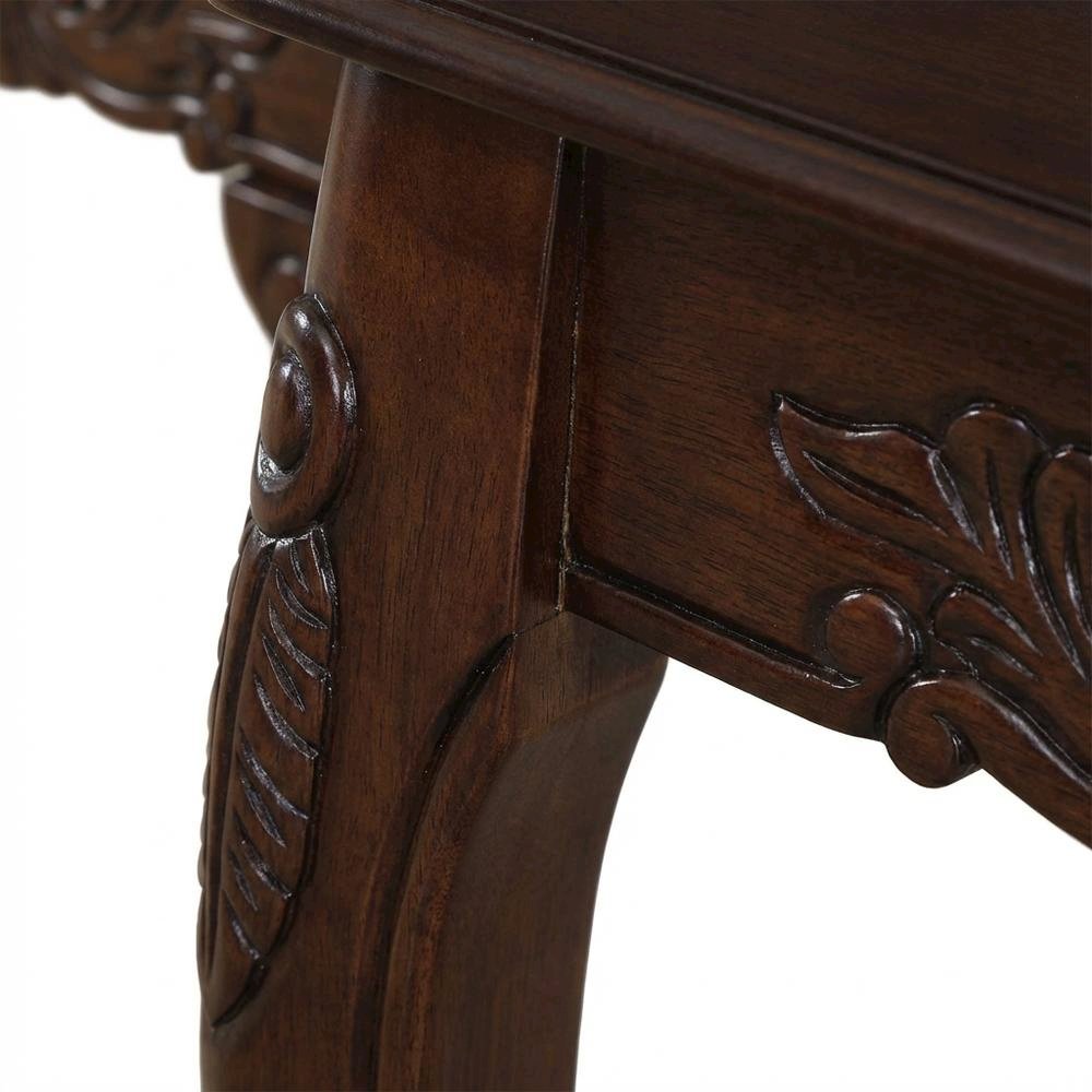 Dark Cherry Finish Wood End Table with Elegant Style. Picture 5