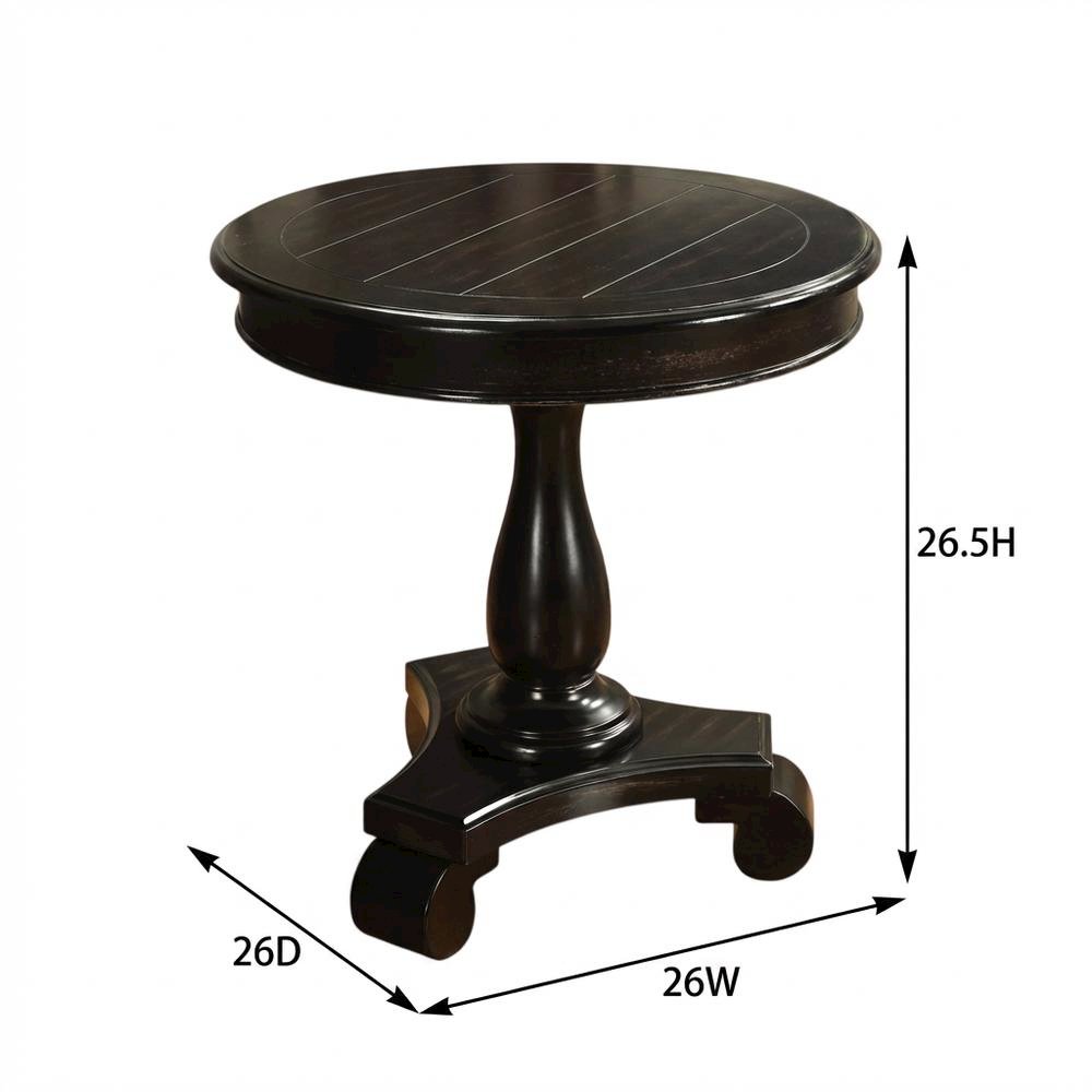 Black, Pedestal Table, Pedestal Base, Quality Build. Picture 7