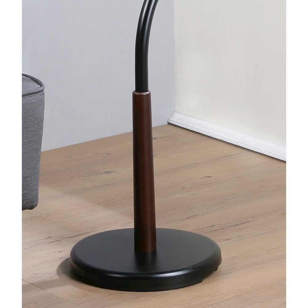 Arles Metal Black and Walnut Standing Coat Rack. Picture 4