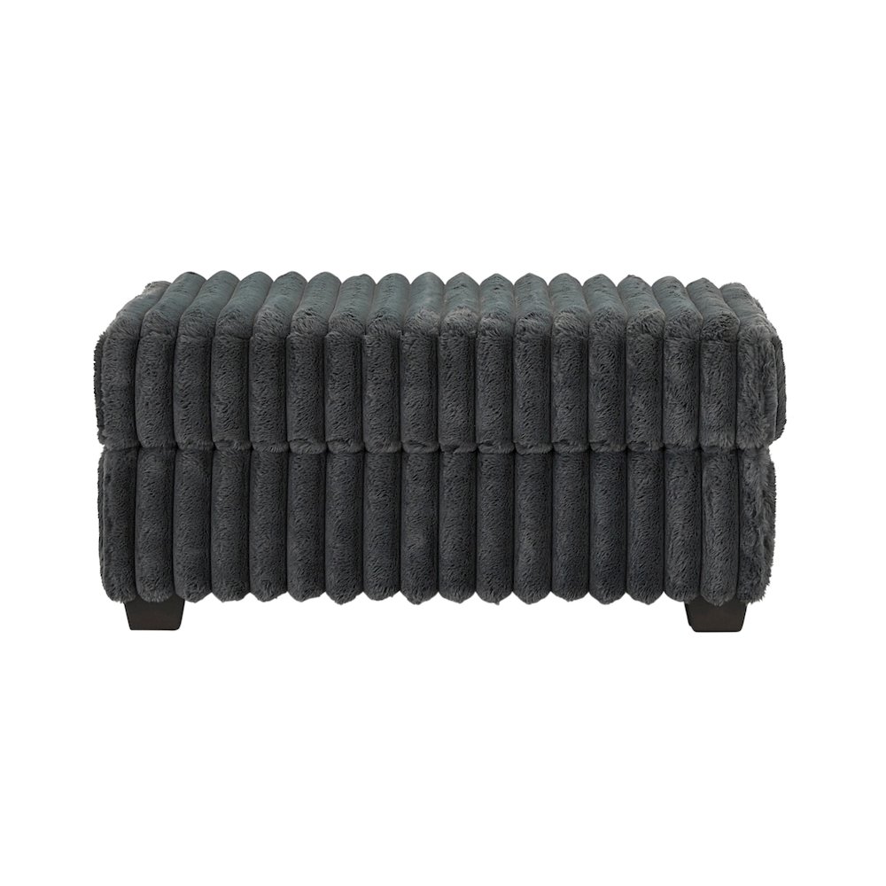 Belvoir Accent Cocktail Ottoman, Charcoal. Picture 1