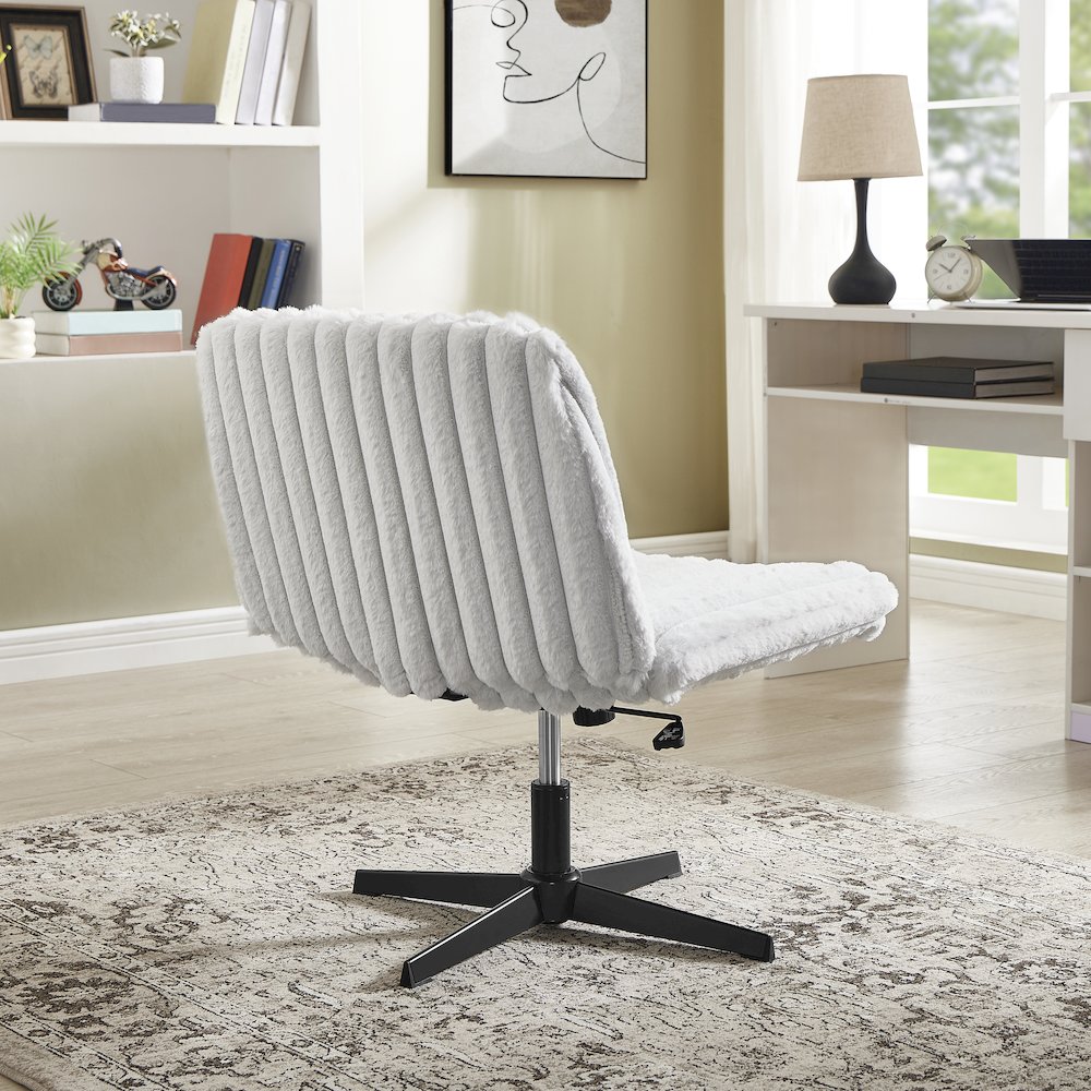Blynn Adjustable Swivel Criss Cross Chair, Office Chair Vanity Chair. Picture 5